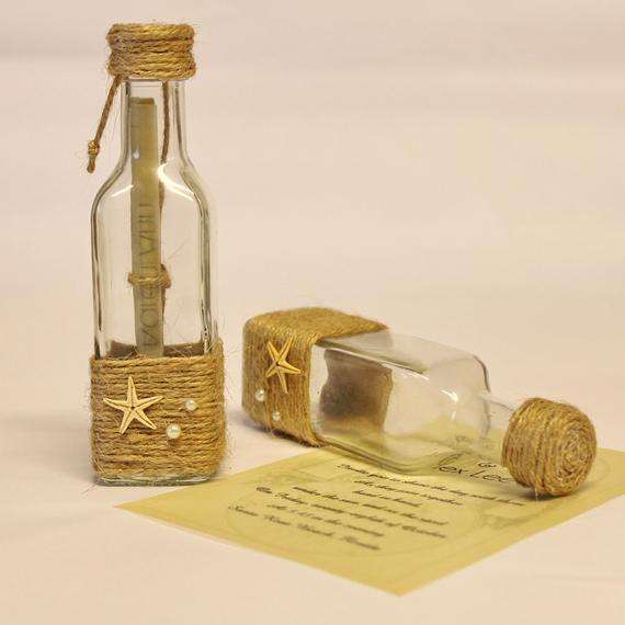 Message in a bottle invitation 