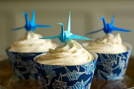 Origami Wedding Cupcakes