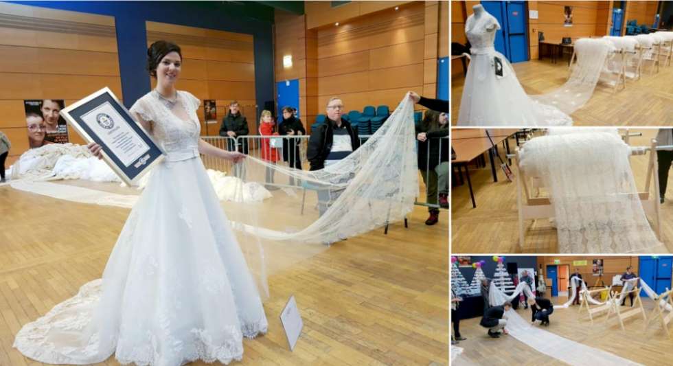 Longest Wedding Dress Train