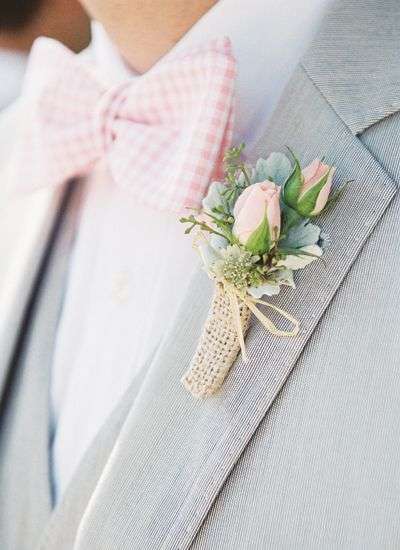 Pink and Grey Groom Suit
