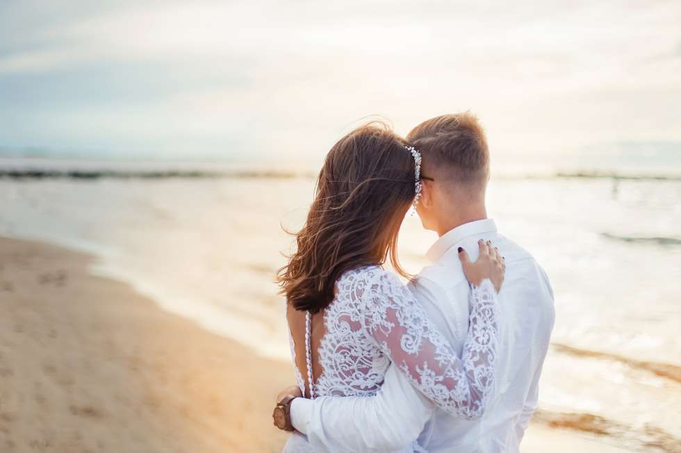 Outdoor wedding on The Palm