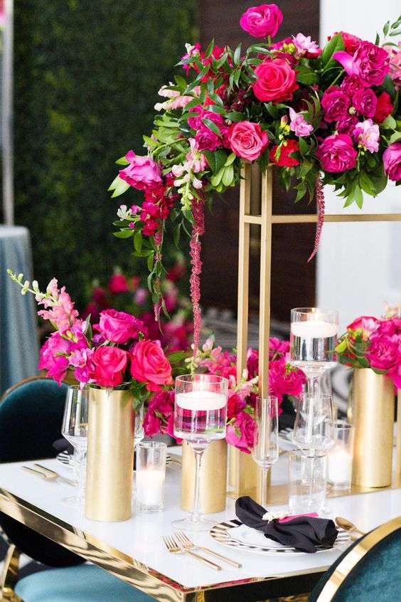 Gold and Pink Wedding 1