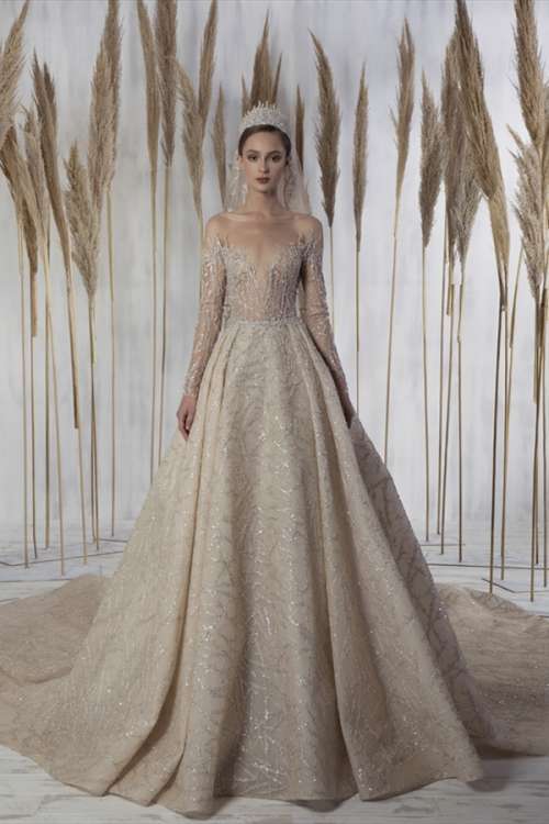Luxury Arabic Dubai Wedding Dresses For Women 2020 Sequin Beaded Long –  Iyla-jenae