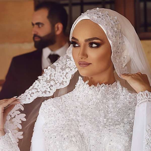 Simple Bridal Hijab