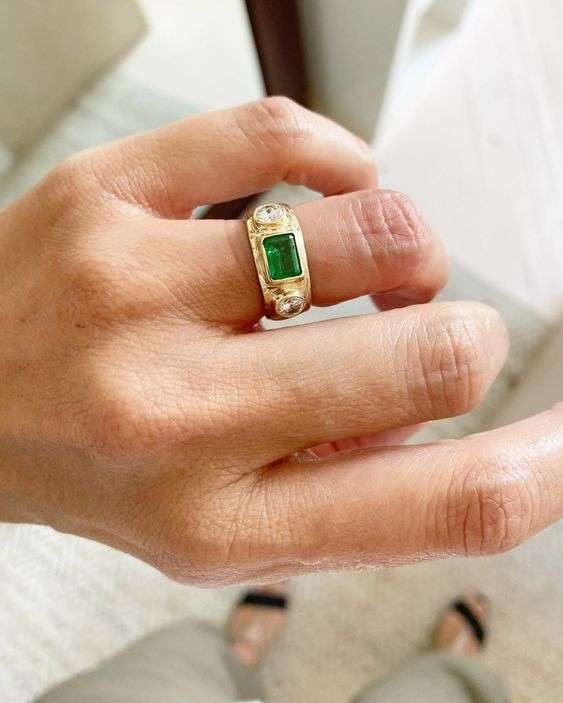 2.05-carat Mens Natural Emerald 18K Ring, Emerald Mens Ring, Emerald Mens  Gold Ring, 18K Gold Emerald Ring, Men Solitaire Emerald Ring - Etsy