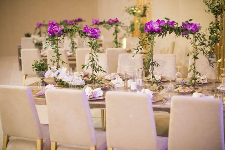 Orchids and Emerald Wedding in Doha