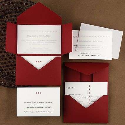 Red and White Invitations