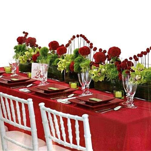 Red and Olive Green Wedding