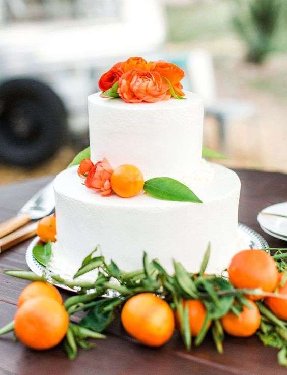 Orange Wedding Cake 1