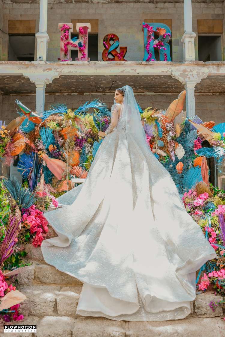 خلفية ملونة الزفاف