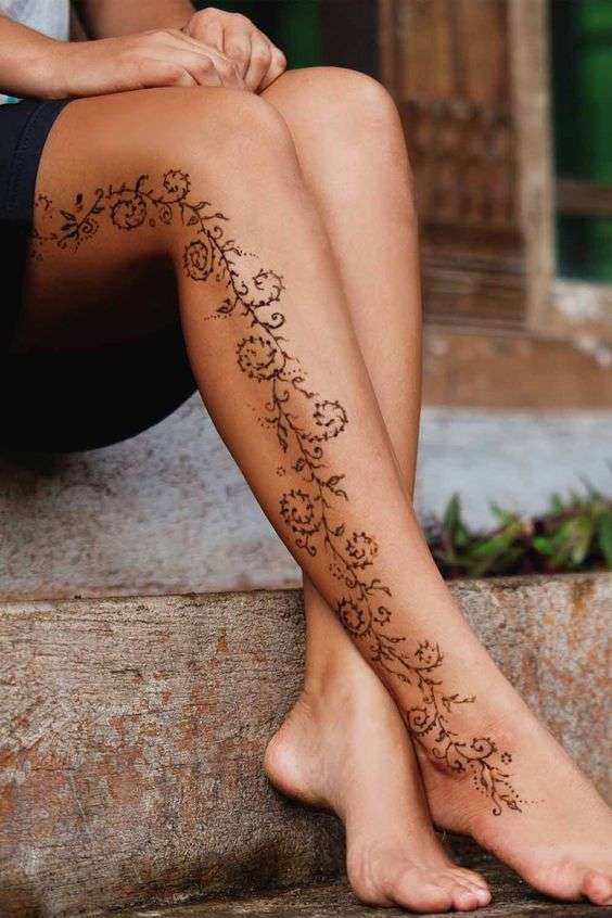 Legs Henna Tattoo