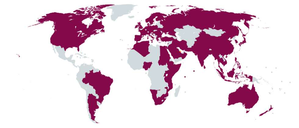 Qatar Airways Destination Map