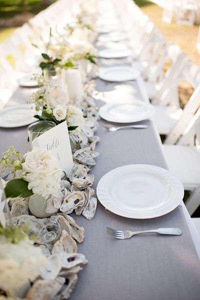 Oysters Wedding Centerpieces
