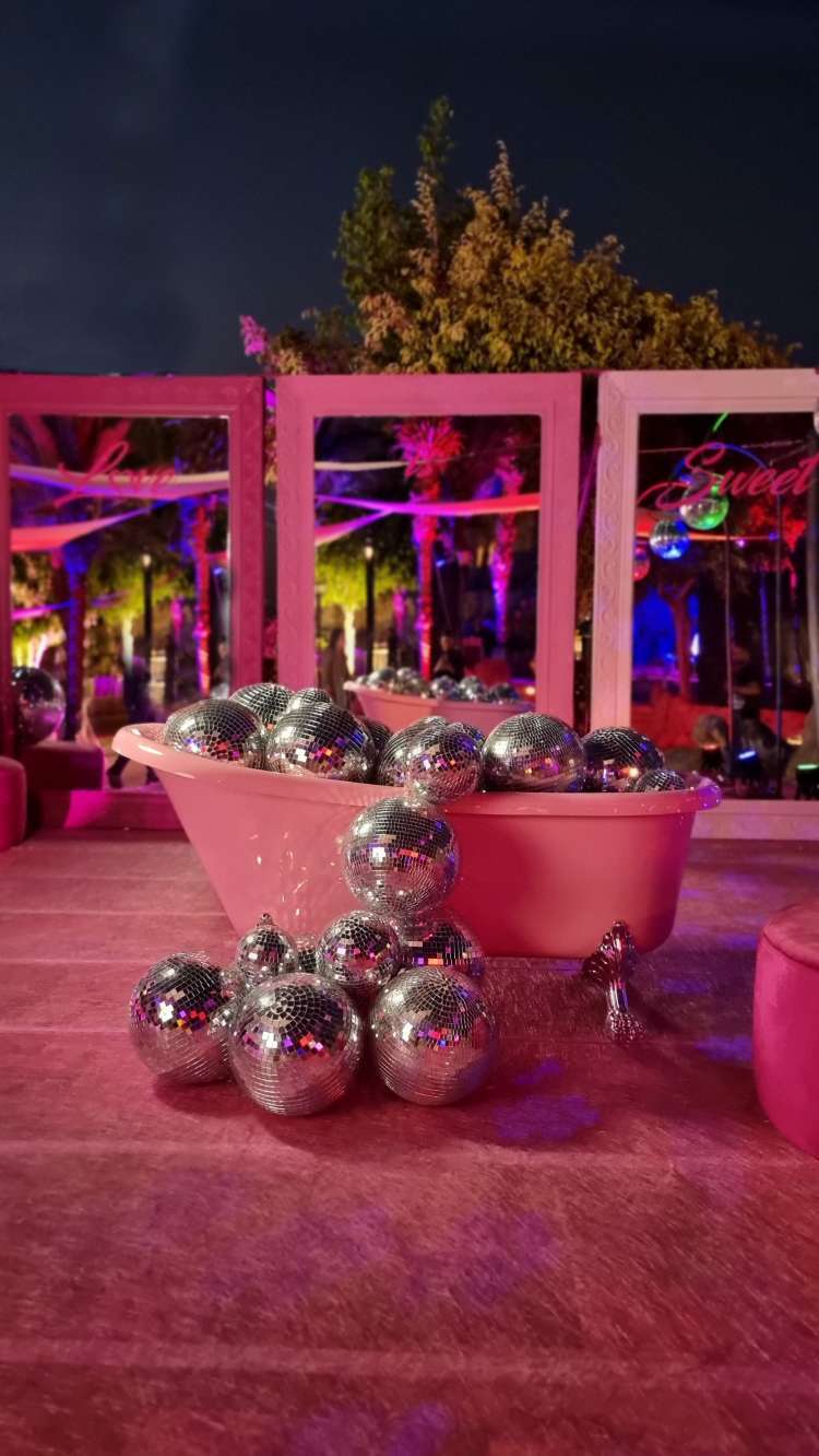 Disco balls wedding