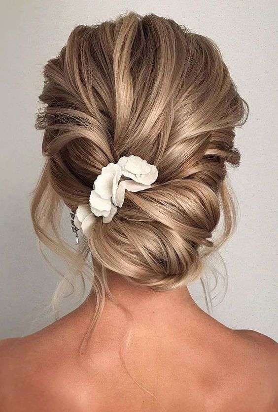 White Flower Bridal Hairstyle 2