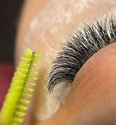 brushing lashes