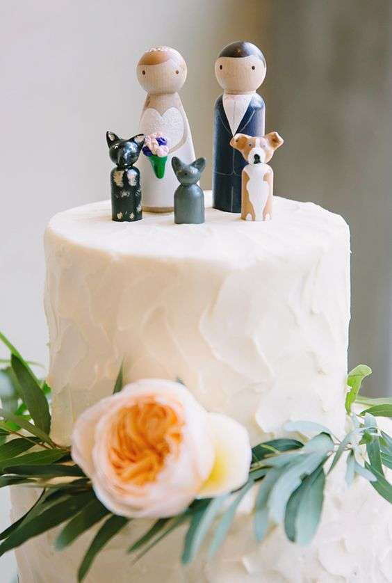 Animal wedding cake topper 1