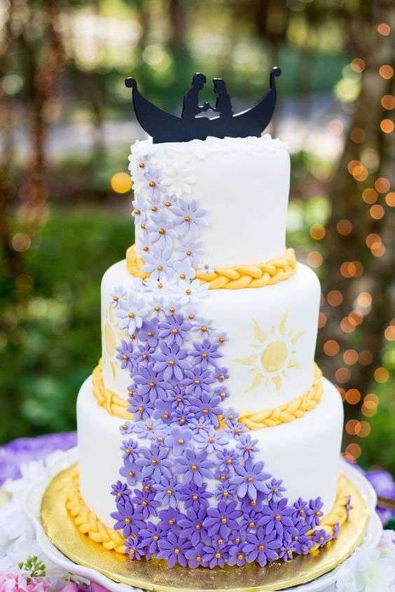 Tangled Wedding Cake