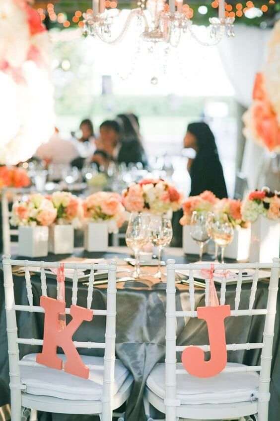 Coral and Grey Wedding Theme