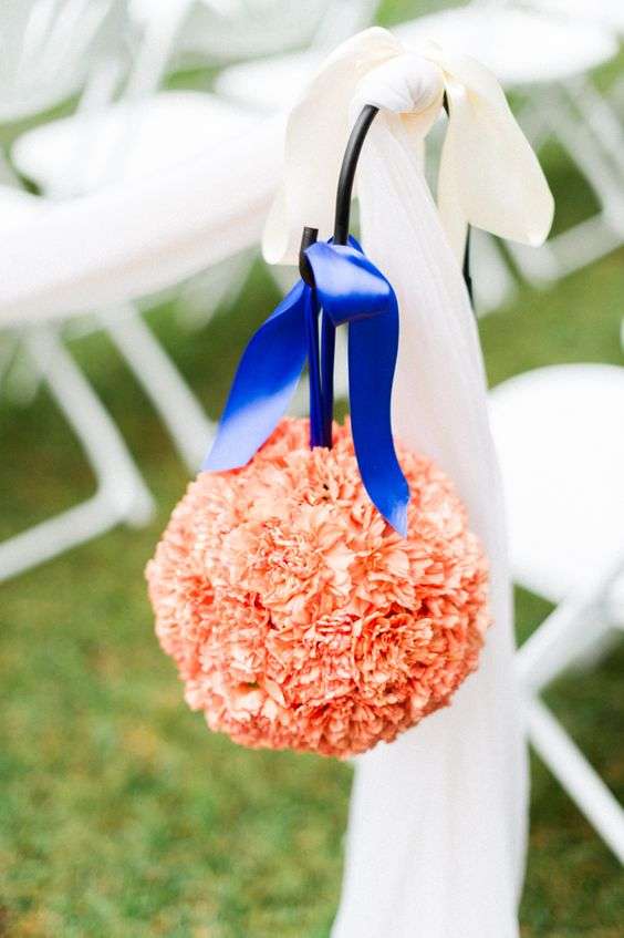 royal blue and coral wedding ideas