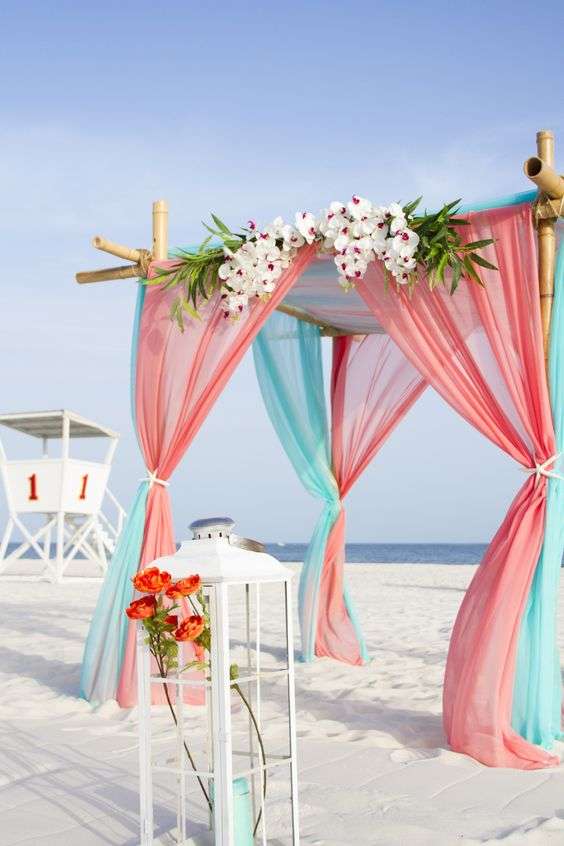 Turquoise and Coral Wedding Theme Ideas
