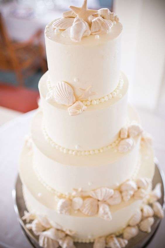 seashell wedding cake