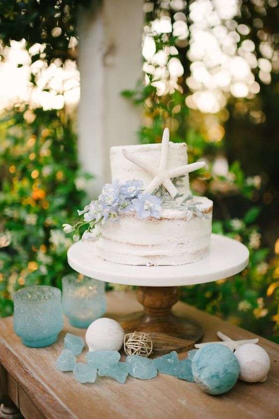 Rustic Beach Wedding Cake