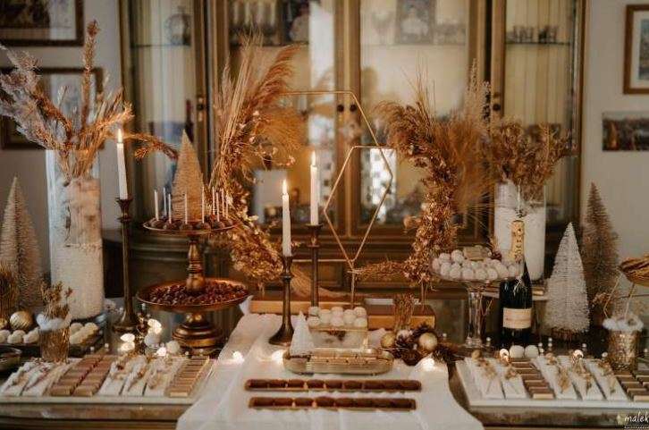 Gold Christmas Wedding