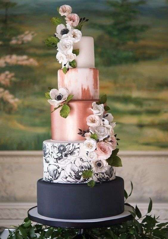 Rose Gold and Navy Blue Wedding Theme