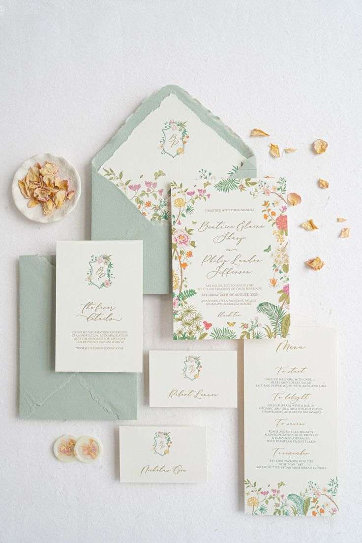 English Garden Wedding Invitations