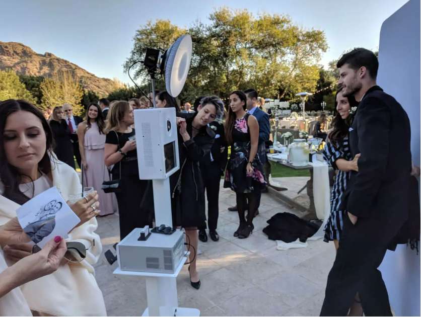 كشك التصوير في حفلات الزفاف بتقنية الذكاء الاصطناعي