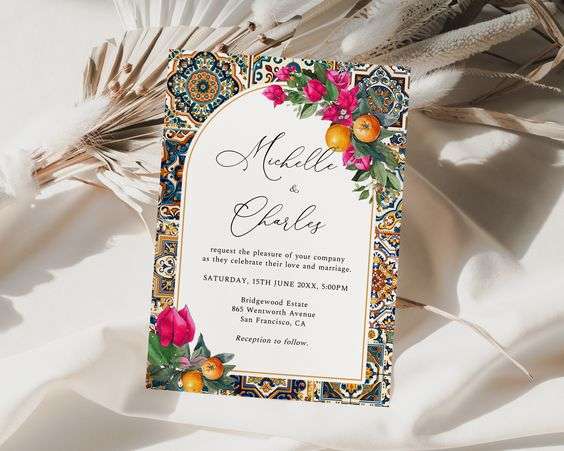 Spanish Themed Wedding Invitations