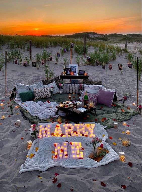 Romantic Beach Proposal