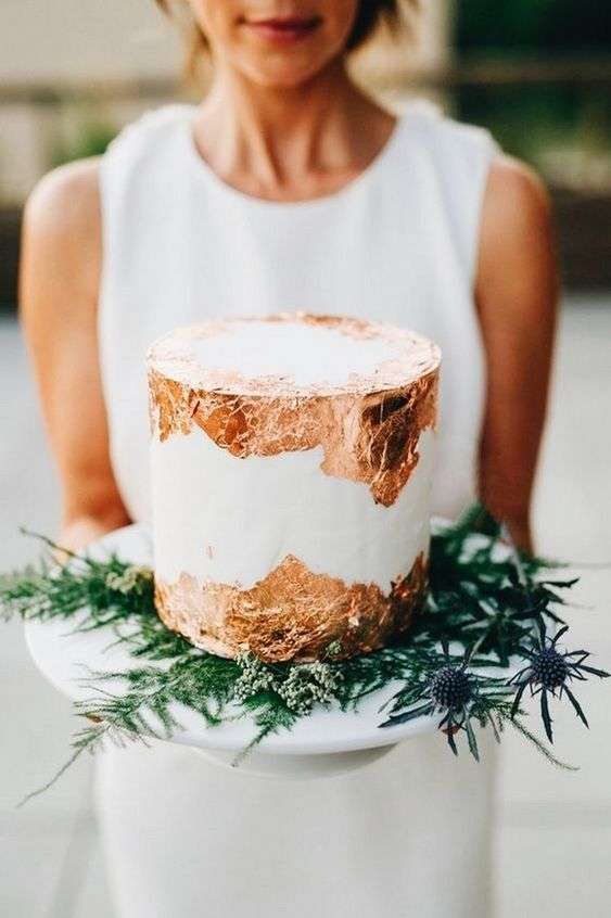 copper wedding cake ideas
