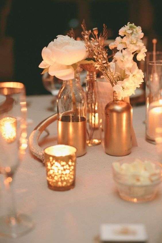 Copper and cream wedding theme