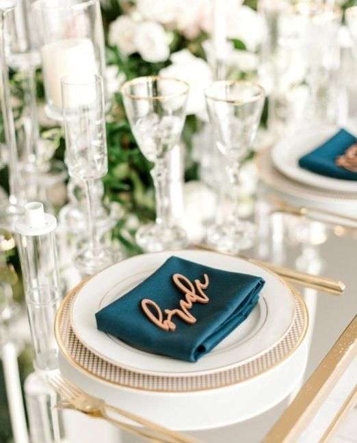 Teal and Copper Wedding Decorations