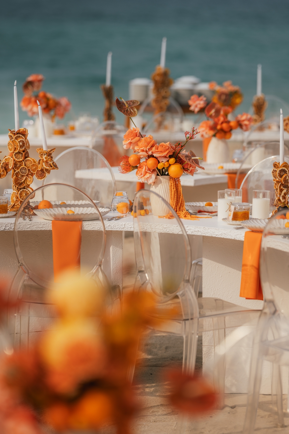 Orange Wedding Setup