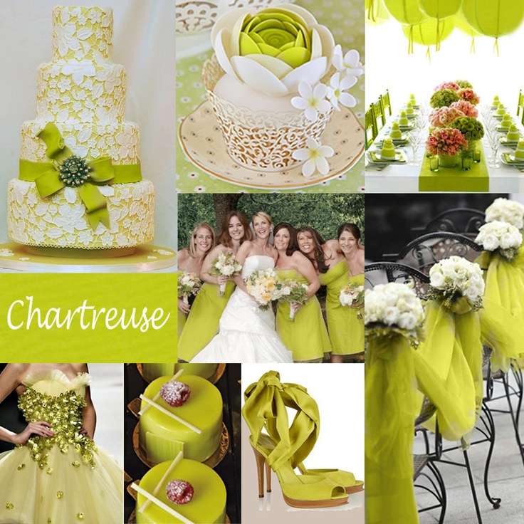 Your Wedding in Colors: Hot 2015 Wedding Trend “Chartreuse”