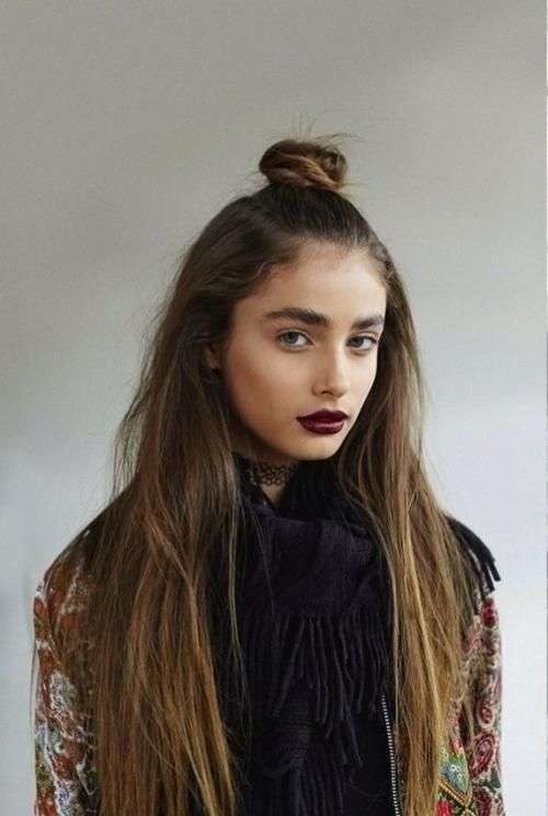 The Half Top Knot Hairstyle Trend