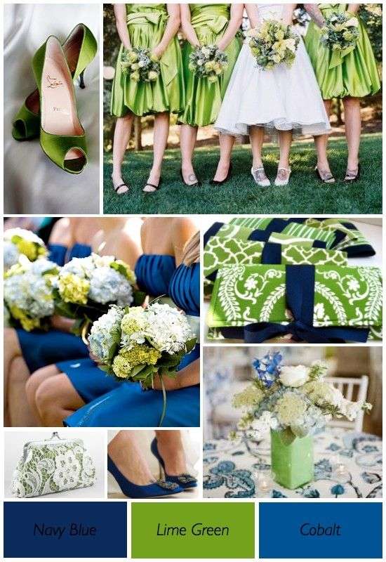 Your Wedding in Colors: Navy Blue and Green