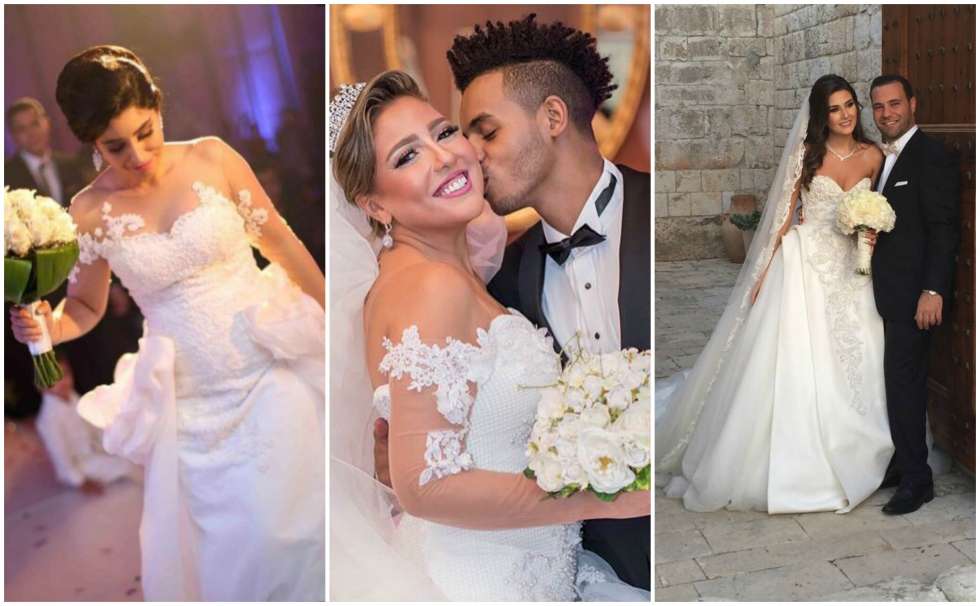 7 Stunning Bridal Looks By Arab Celebrities On Their Wedding Day