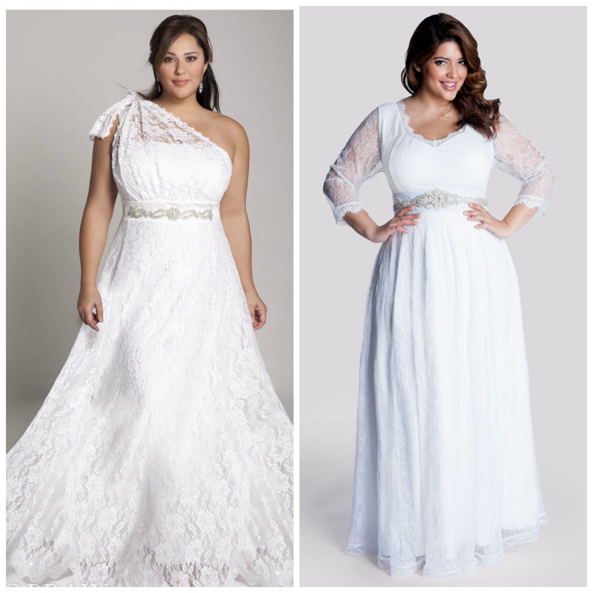 curvy wedding dresses with sleeves