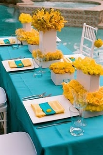 Your Wedding in Colors: Aqua and Yellow | Arabia Weddings