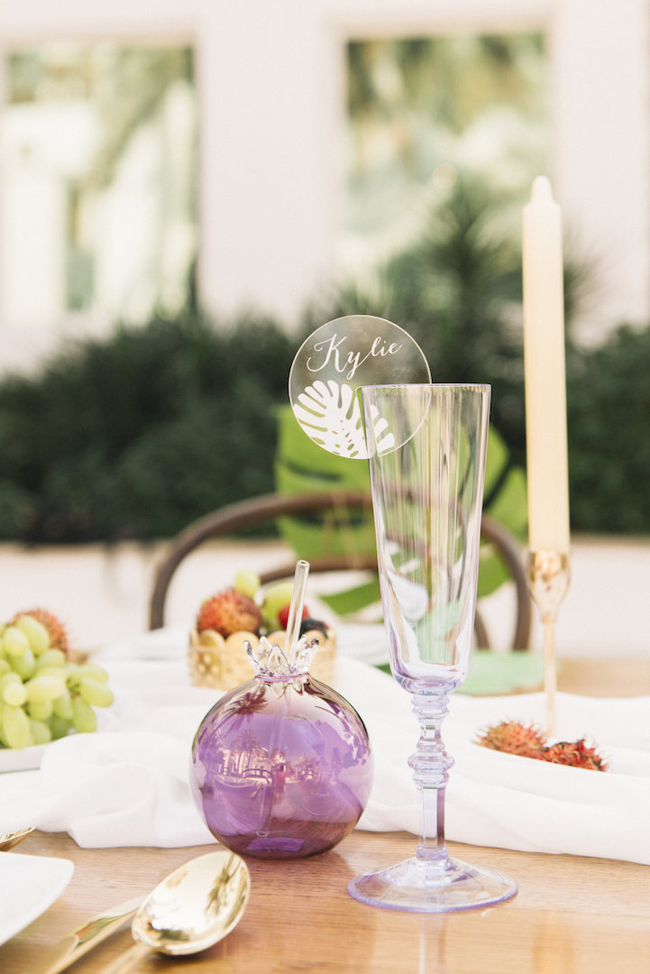 tropical-inspired wedding photo shoot