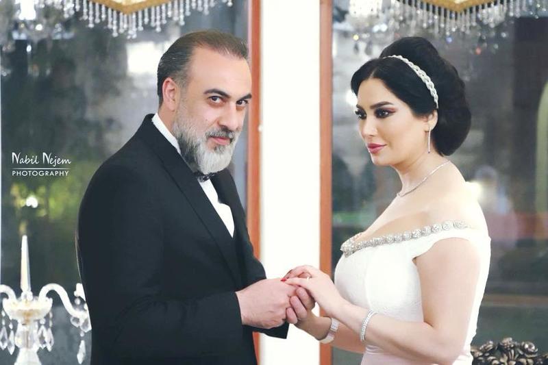 Syrian celebrity Rana Al Abyad stunned her fans in one beautiful wedding dr...