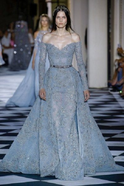 baby blue engagement dress