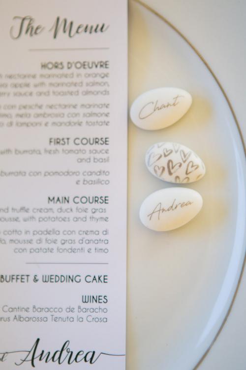 Simple elegant menu card for weddings